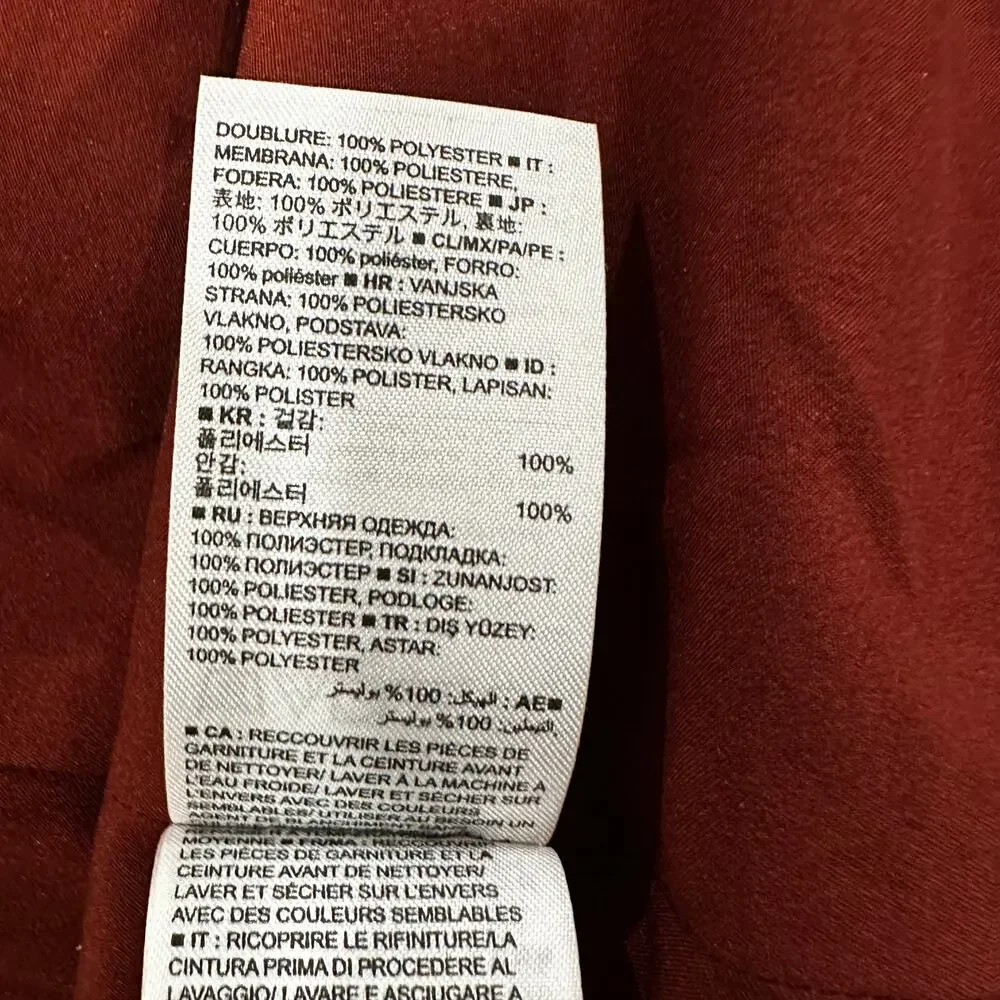 Banana Republic Bias Cut Midi Dress 10 Rust Mesquite Wood UEC Asymmetric Hem - Picture 9 of 10